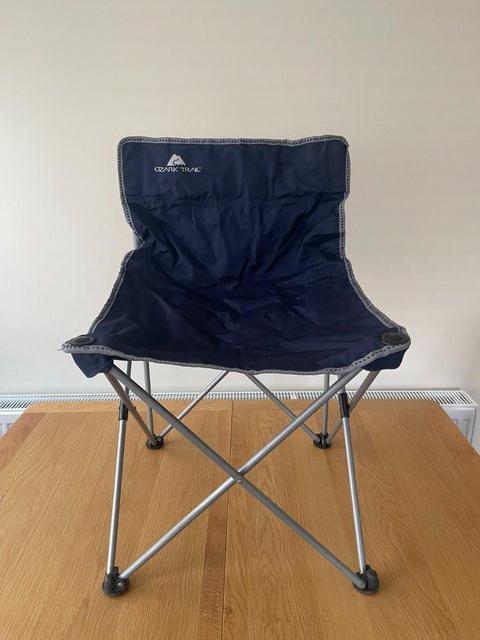 Preview of the first image of Ozark Trail Blue Compact Folding Camping Fishing Chair.