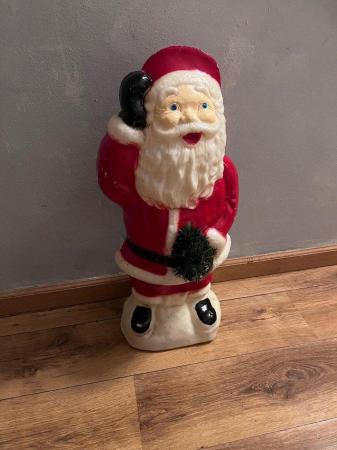 Image 1 of Vintage Stand alone Blow mold santa.claus