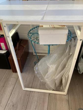 Image 2 of White fold up office/studio desk