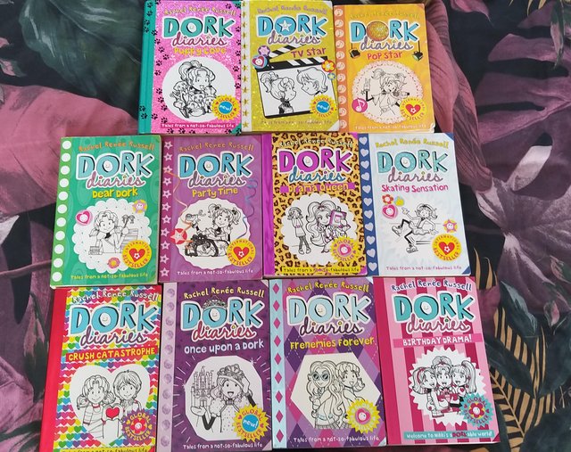 Preview of the first image of Fourteen Dork diaries books.