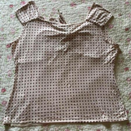 Image 3 of DOTTY P’s Dotty Wide-Strap Cap Sleeve Top sz18, Comfy