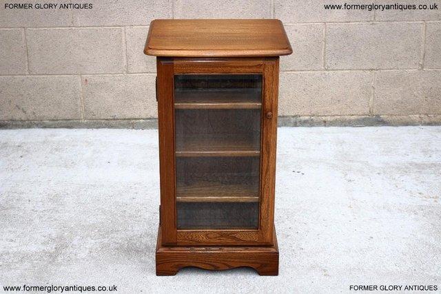 Image 47 of AN ERCOL GOLDEN DAWN CD CABINET CUPBOARD LAMP TABLE STAND