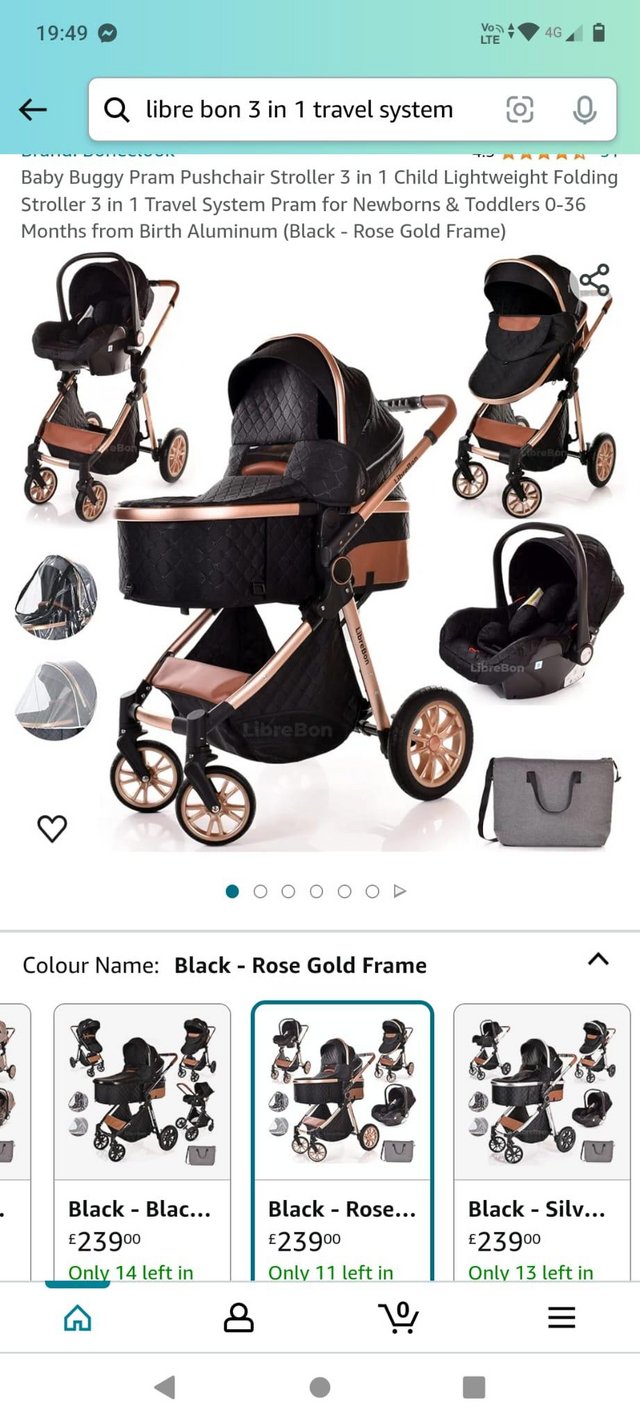 Preview of the first image of Baby pram and goes into a pushchair.