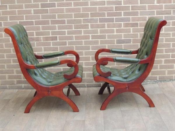 Image 6 of Pair of Chesterfield Slipper Chairs (UK Delivery)