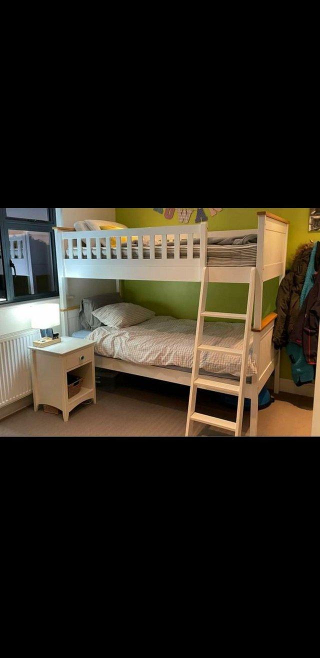Preview of the first image of Kids bunk bed/ single beds white colour.