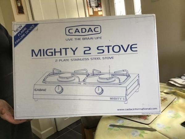 Image 1 of Brand new Cadac Mighty 2 Stove  2 stainless steel plates