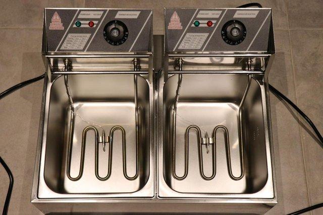 Image 2 of Double Deep Fryer 21.6L 5000W Easy Clean, Quick Fry, Large