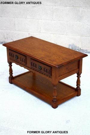 Image 35 of OLD CHARM LIGHT OAK TWO DRAWER OCCASIONAL COFFEE TABLE STAND