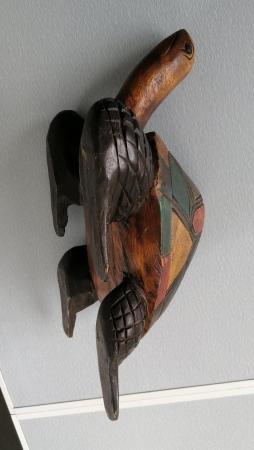 Image 12 of A Fairtrade Wooden Tortoise.Height 7".