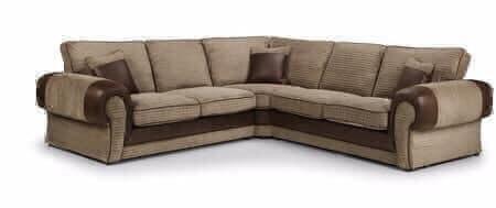 Image 1 of Tango corner sofa in brown/mocca jumbo cord