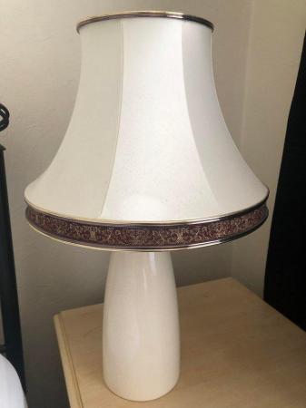 Image 1 of Table Lamp with Cream Shade………
