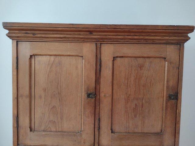 Preview of the first image of Vintage wooden school locker cupboard.