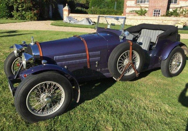 Image 3 of teal bugatti kit car, front engined, tax and mot exempt