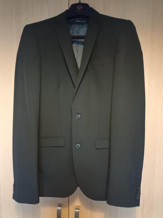 Image 3 of Next Black Tailored Wool mix 3 piece suit