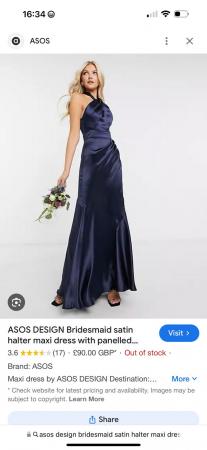 Image 1 of 2 navy ASOS formal/ bridesmaid dresses new with tags