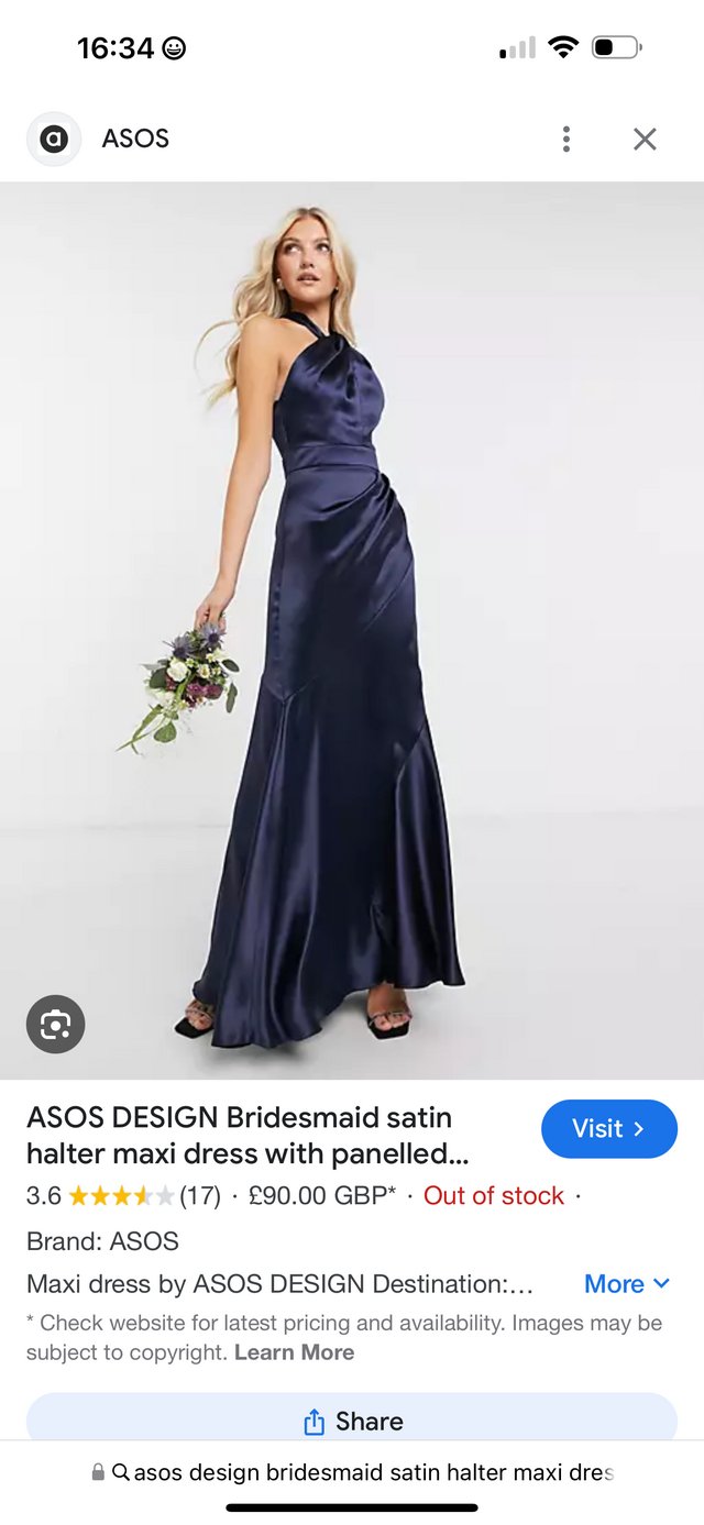 Preview of the first image of 2 navy ASOS formal/ bridesmaid dresses new with tags.