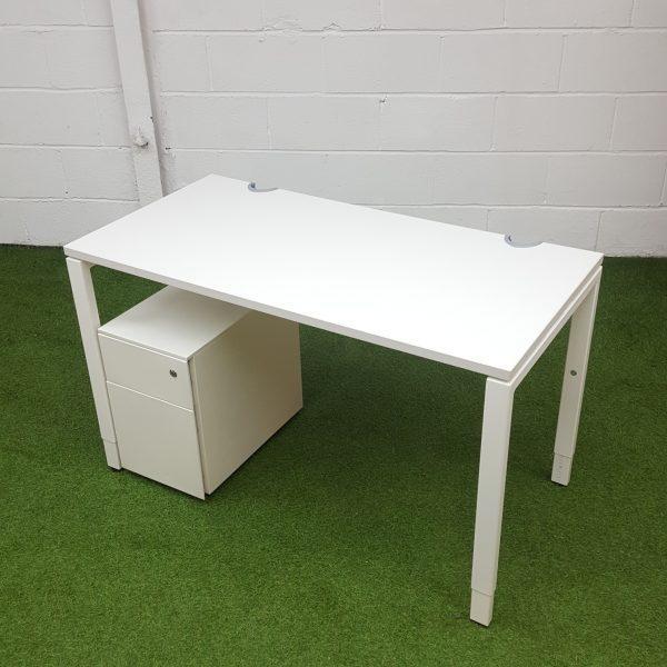 Preview of the first image of Haworth Height Adjustable Desk, White, W1200mm x D600mm.