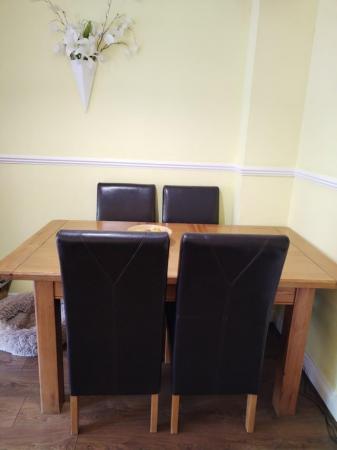 Image 1 of Dining Room Table & 4 Chairs