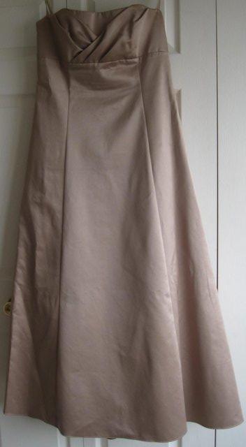 Preview of the first image of Mink coloured Bridesmaid Dress, Debenhams, size 12.