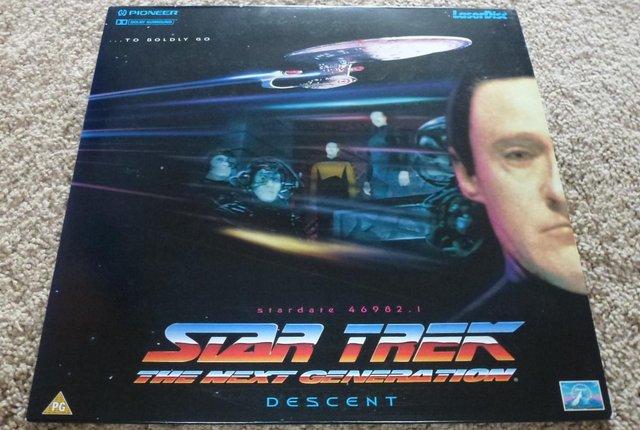 Preview of the first image of Star Trek: TNG, Descent. Laserdisc (1993).