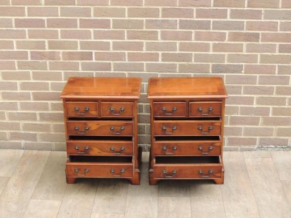 Image 4 of Pair of Burr Bedside Tables (UK Delivery)