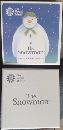 Image 2 of R.Mint R.Briggs The Snowman Silver Proof coloured 50p