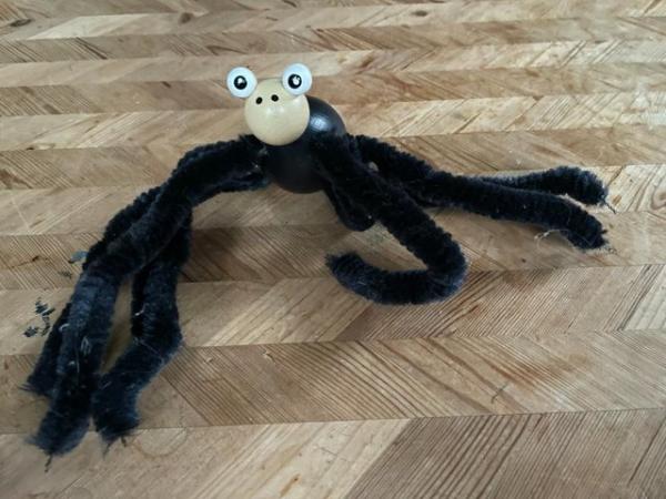 Image 2 of Wooden Spider Model Toy for hanging up.