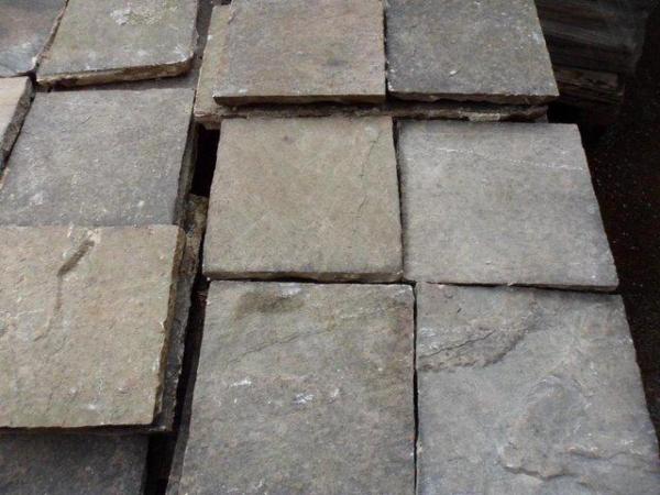 Image 1 of STONE FLAGS  12 INCHES BY 12 INCHES  200 TOTAL .