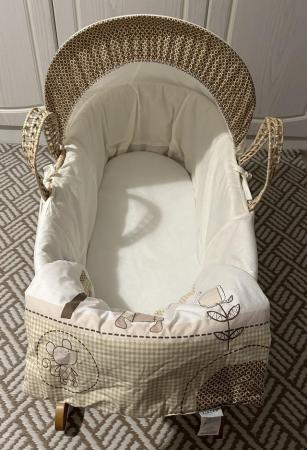 Image 2 of Moses basket with rocking stand