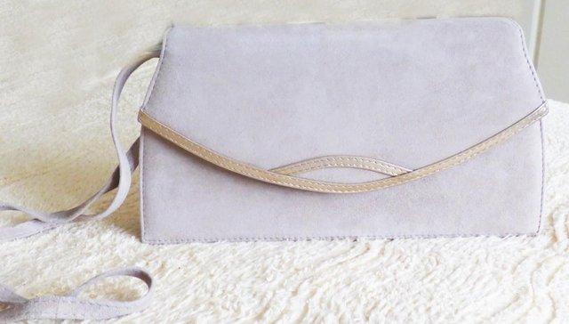 Preview of the first image of AS NEW FAWN SUEDE BAG TO MATCH SHOES.