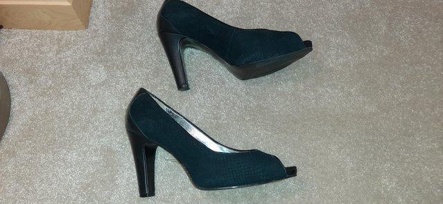 Image 3 of PHASE EIGHT BLACK SHOES SIZE 5/38(8cm) 3 INCH HEEL
