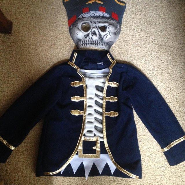 Preview of the first image of Halloween Pirate skeleton fancy dress forchild.