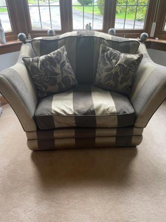 Image 1 of Three piece suite comprising 3 seater and 2 large armchairs