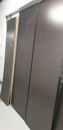 Image 2 of Ikea Pax wardrobe with mirror doors black colour