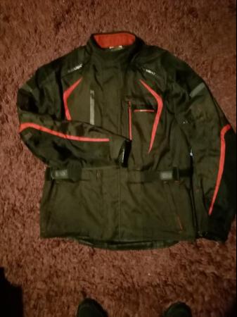 Image 1 of Men's Oxford motorcycle jacket Black and red XXL