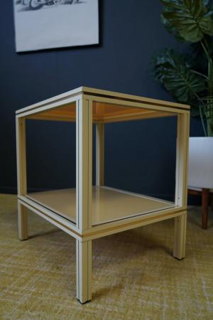 Image 6 of Mid Century Pierre Vandel Cream Aluminium Two-Tier Table