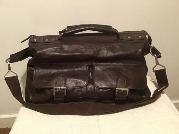 Image 2 of Brown leather hand luggage
