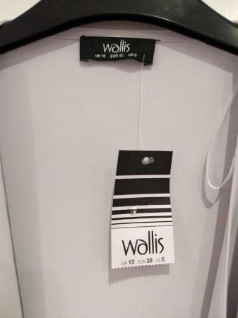 Image 7 of BNWT Women's Wallis Grey Waterfall Jacket UK 12 Polyester