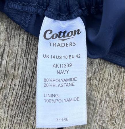 Image 1 of Cotton Traders Long line tankini top - Navy blue
