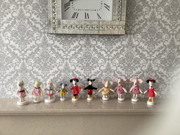 Image 2 of Miniature dolls on stand 4 inches 10 in all