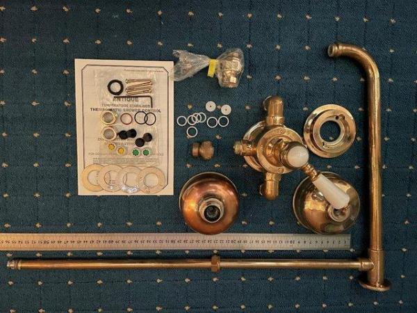 Image 2 of Solid Brass UK Made Mixer Shower for use with Pump/Gravity