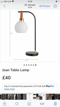 Image 1 of Dunelm Joan Modern Table Lamp