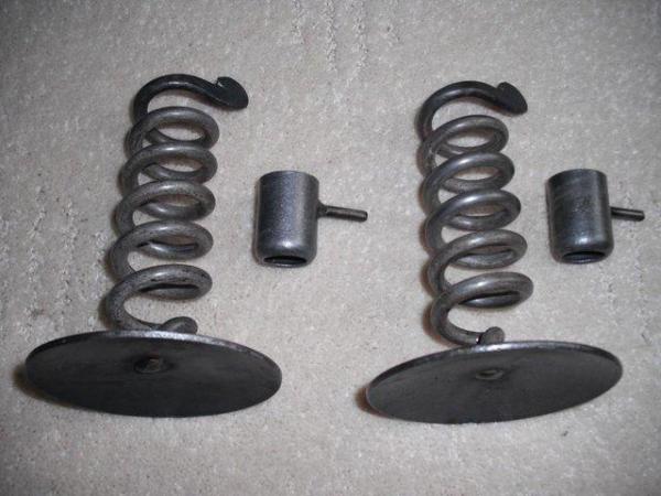 Image 1 of metal twisted spiral candlesticks