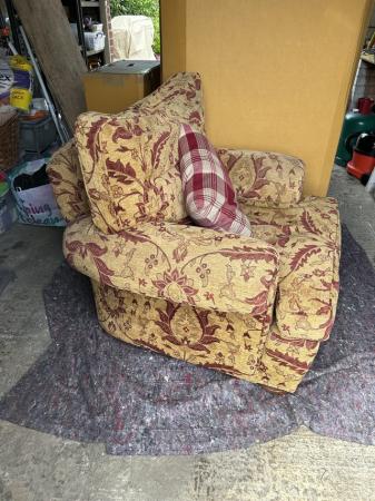 Image 1 of Duresta sofa, chair and pouffe