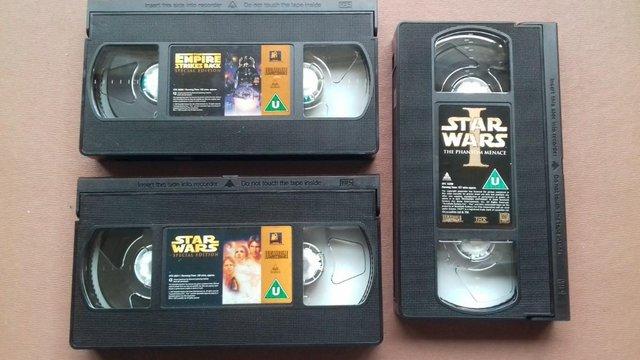 Image 2 of STAR WARS on VHS. Set of 3 VHS cassettes.