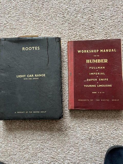 Preview of the first image of Old Car Manuals Rootes and Humber.