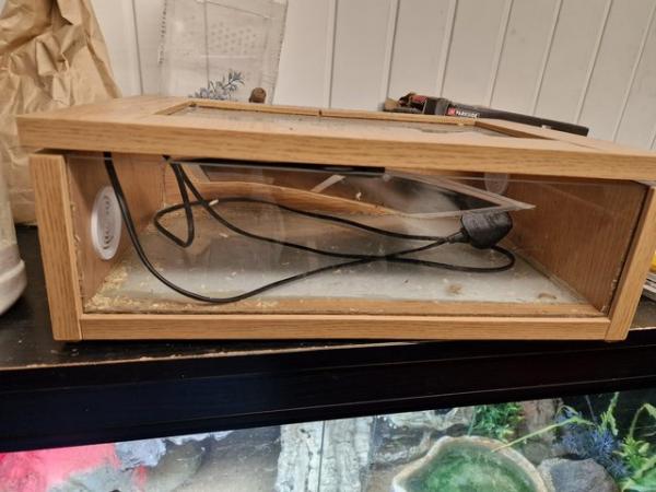 Image 2 of Small vivarium and heat mat and bowl