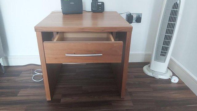 Image 3 of 1-drawer low table/ wooden finish
