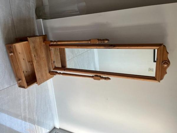 Image 2 of Solid Pine Cheval Mirror