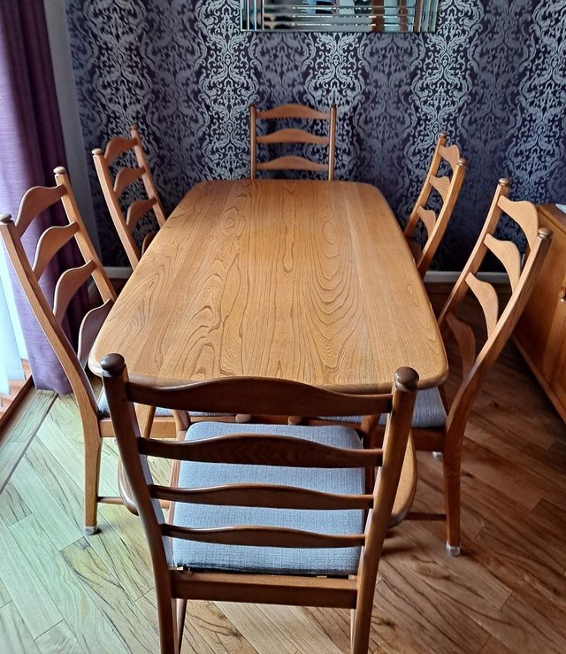 Preview of the first image of Ercol Dinning Table and Chairs.